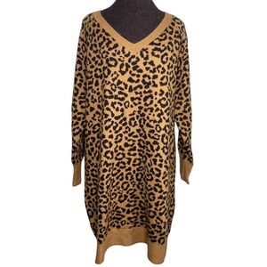 Old Navy Animal Print Sweater Dress